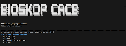 Bioskop CACB: CLI Based Cinema Queue and Ticketing System